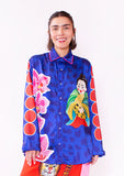 Unisex Long Sleeve Shirt / Tropical Dynasty Blu